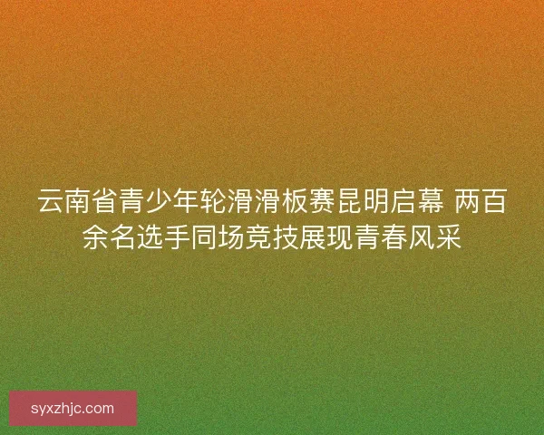 云南省青少年轮滑滑板赛昆明启幕 两百余名选手同场竞技展现青春风采 云南省青少年轮滑滑板赛昆明启幕 两百余名选手同场竞技展现青春风采